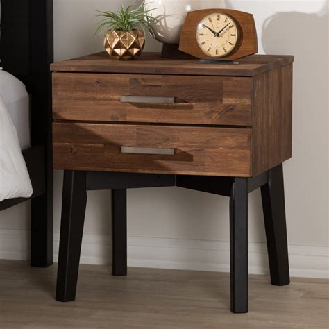 simple black nightstand